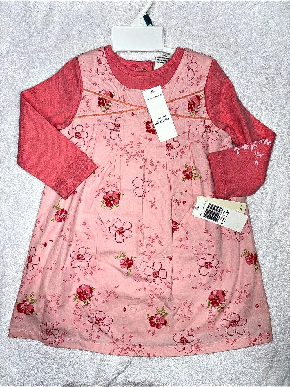 Laura Ashley Floral 2-Piece long sleeve jumper set nwt 24m